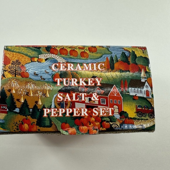 Vintage Hermitage Pottery Limited Edition Turkey Salt and Pepper Shakers in Box - Picture 10 of 10